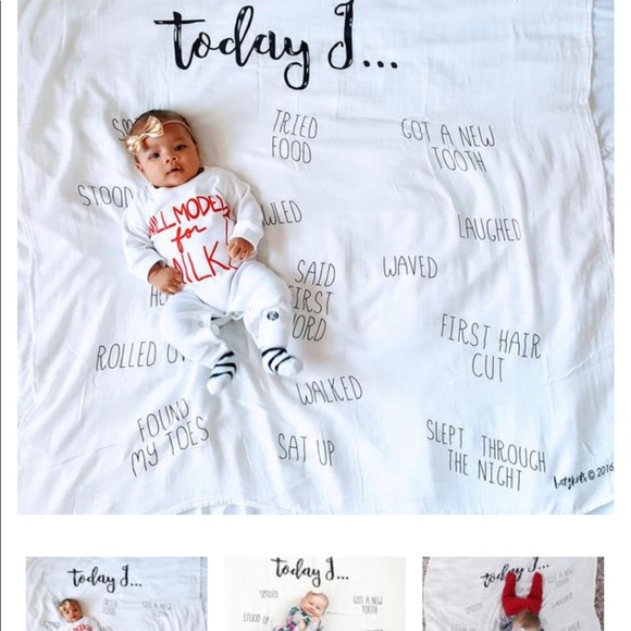 Milestone swaddle blanket set - Picture 2 of 3